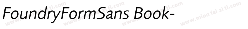 FoundryFormSans Book字体转换
